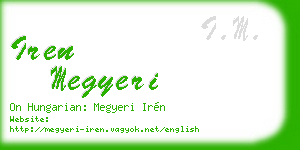 iren megyeri business card
